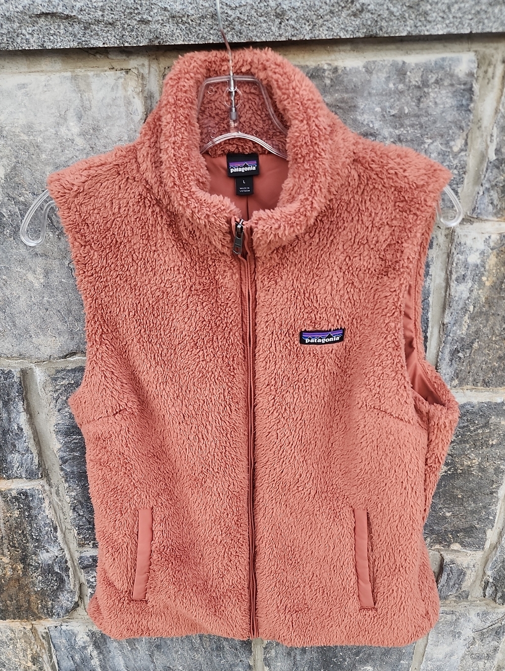 Patagonia Los Gatos Fleece Vest In Century Pink size L